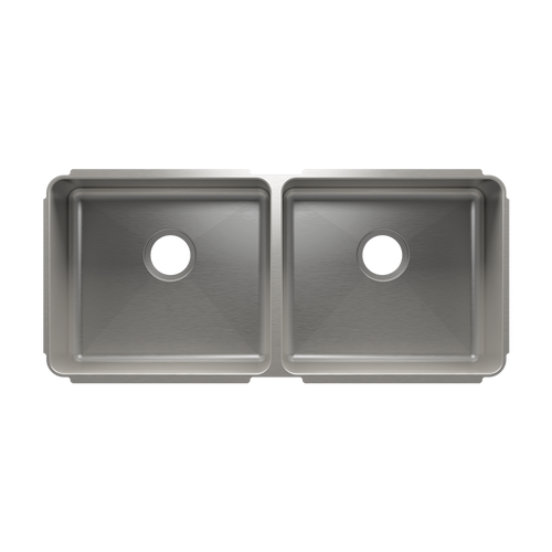 Julien Undermount Classic Double Bowl Kitchen Sink, L18"x16"x8" R18"x16"x8"
