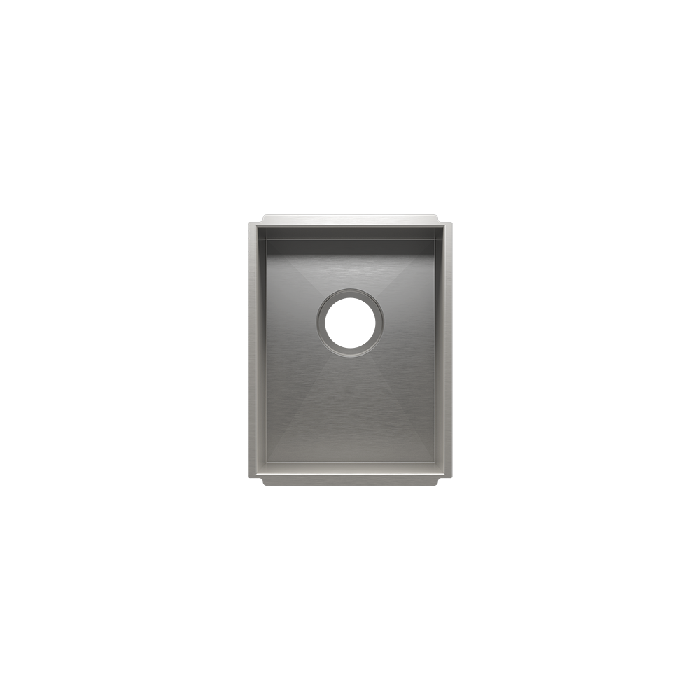 Julien Undermount UrbanEdge Single Bowl Kitchen Sink, 12"x16"x8"