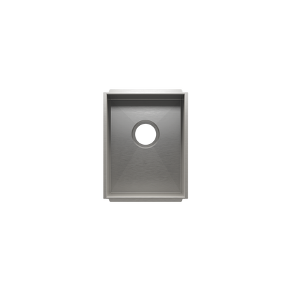 Julien Undermount UrbanEdge Single Bowl Kitchen Sink, 12"x16"x8"