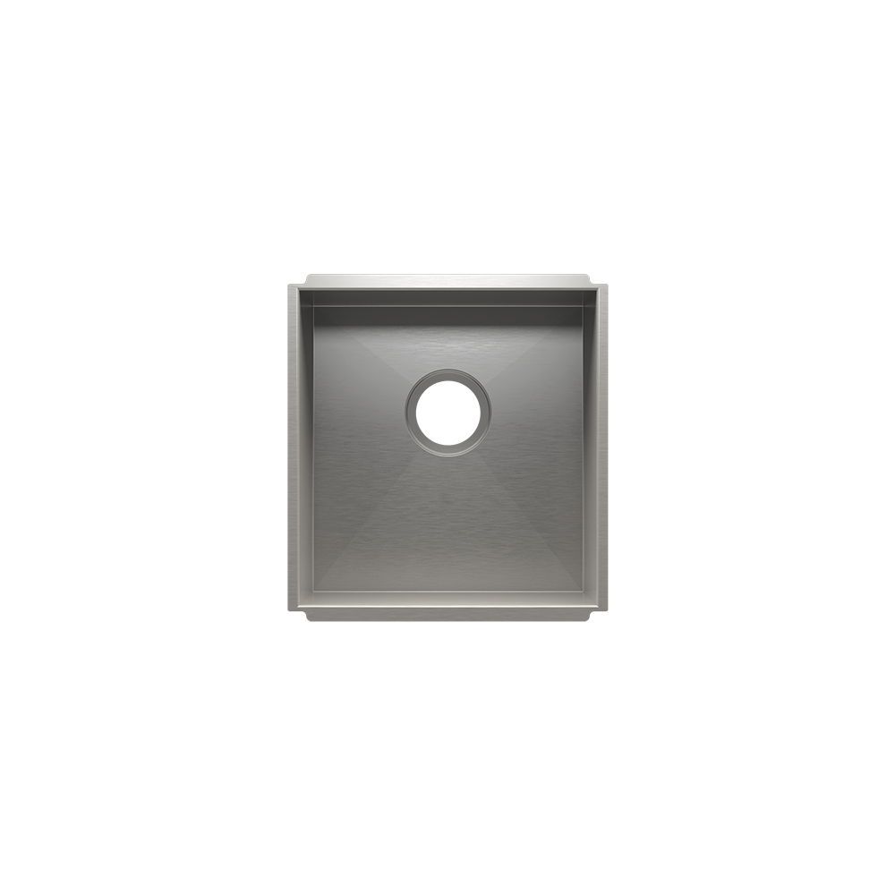 Julien Undermount UrbanEdge Single Bowl Kitchen Sink, 15"x16"x8"