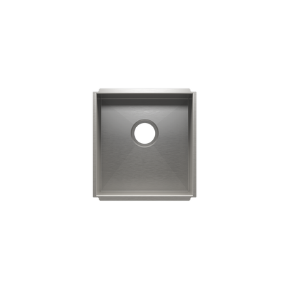 Julien Undermount UrbanEdge Single Bowl Kitchen Sink, 15"x16"x8"