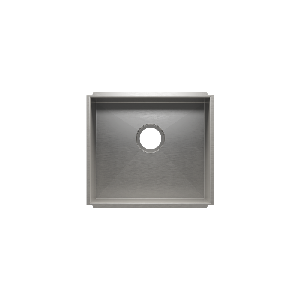 Julien Undermount UrbanEdge Single Bowl Kitchen Sink, 18"x16"x8"