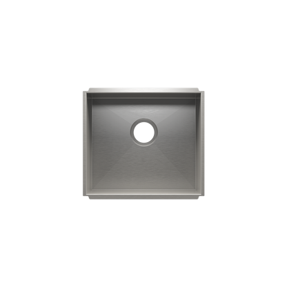 Julien Undermount UrbanEdge Single Bowl Kitchen Sink, 18"x16"x8"