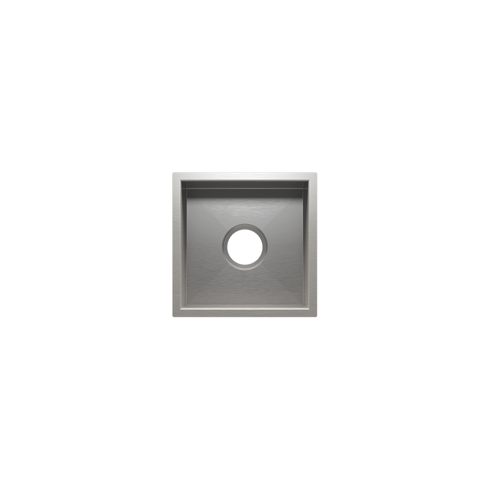 Julien Undermount UrbanEdge Single Bowl Bar Sink, 12"x12"x7"