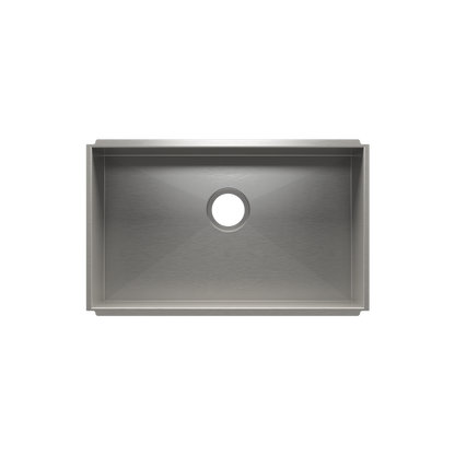 Julien Undermount UrbanEdge Single Bowl Kitchen Sink, 27"x16"x8"