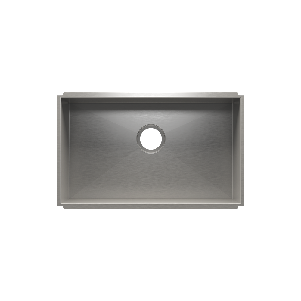 Julien Undermount UrbanEdge Single Bowl Kitchen Sink, 27"x16"x10"