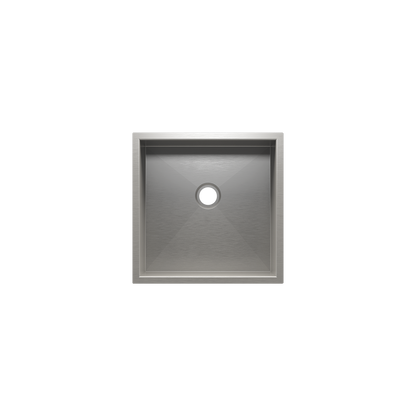 Julien Undermount UrbanEdge Single Bowl Bar Sink 2" drain, 15"x15"x7"