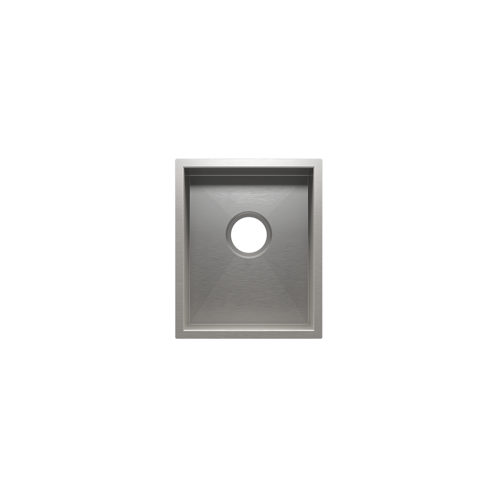Julien Undermount UrbanEdge Single Bowl Bar Sink, 12"x15"x7"