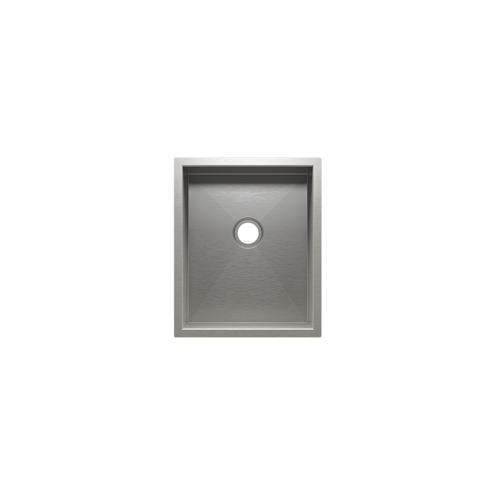 Julien Undermount UrbanEdge Single Bowl Bar Sink 2" drain, 12"x15"x7"