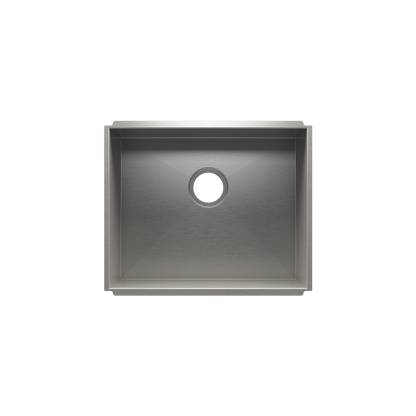 Julien Undermount UrbanEdge Single Bowl Kitchen Sink, 21"x17"x10"