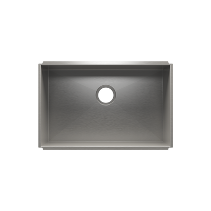 Julien Undermount UrbanEdge Single Bowl Kitchen Sink, 27"x17"x10"