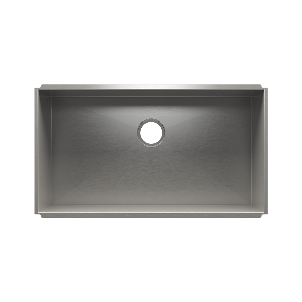 Julien Undermount UrbanEdge Single Bowl Kitchen Sink, 33"x18"x10"