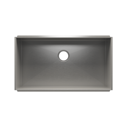Julien Undermount UrbanEdge Single Bowl Kitchen Sink, 33"x18"x10"
