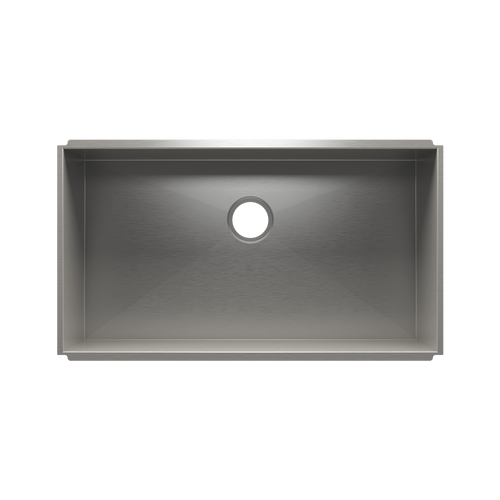 Julien Undermount UrbanEdge Single Bowl Kitchen Sink, 33"x18"x10"