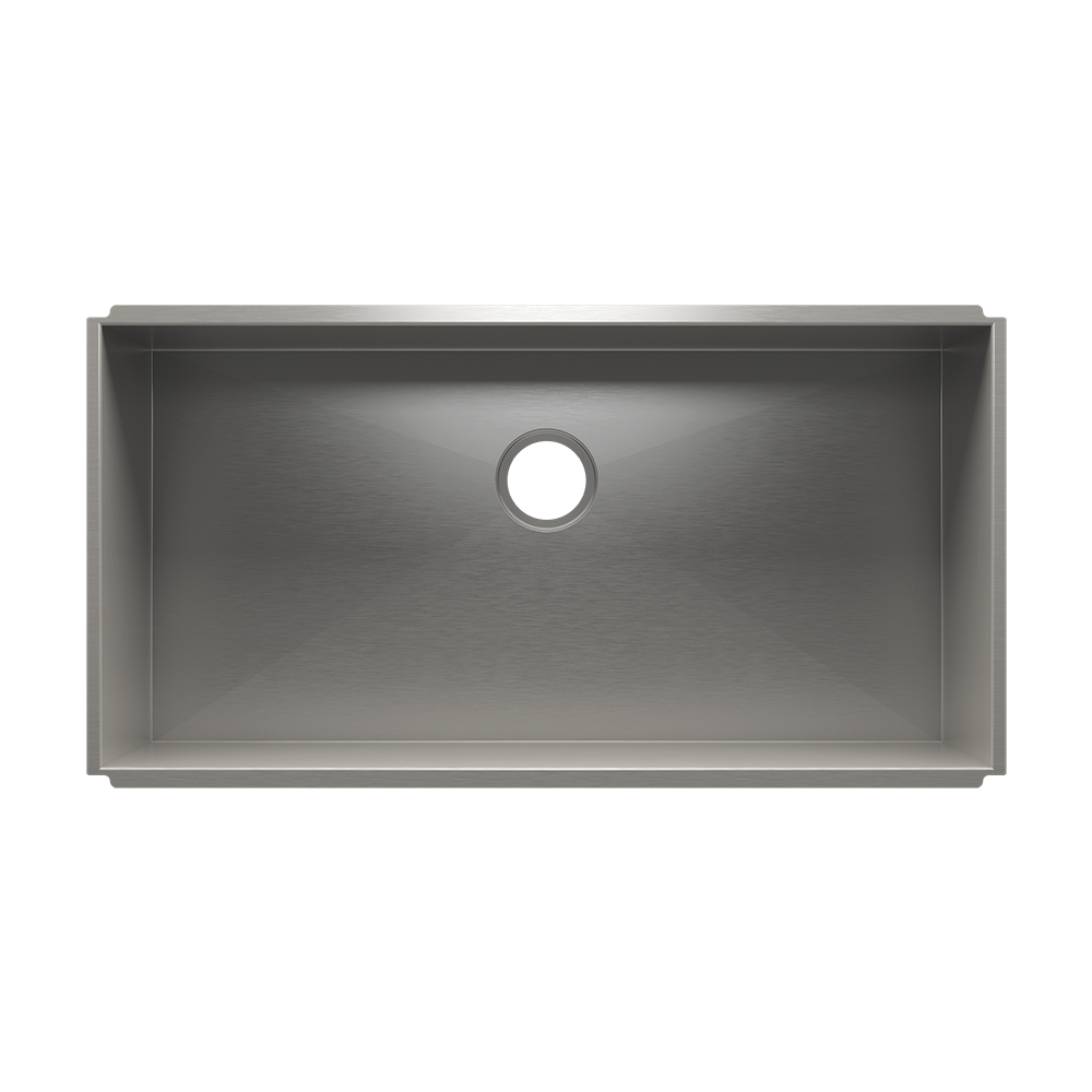 Julien Undermount UrbanEdge Single Bowl Kitchen Sink, 36"x18"x10"