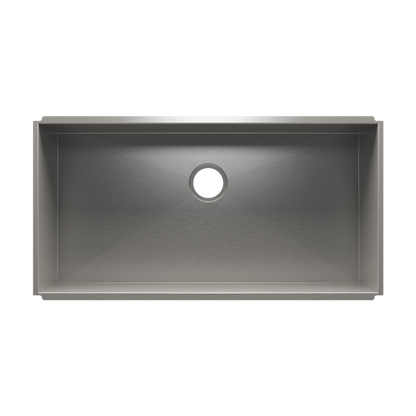 Julien Undermount UrbanEdge Single Bowl Kitchen Sink, 36"x18"x10"
