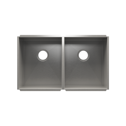 Julien Undermount UrbanEdge Double Bowl Kitchen Sink, L15"x18"x10" R15"x18"x10"