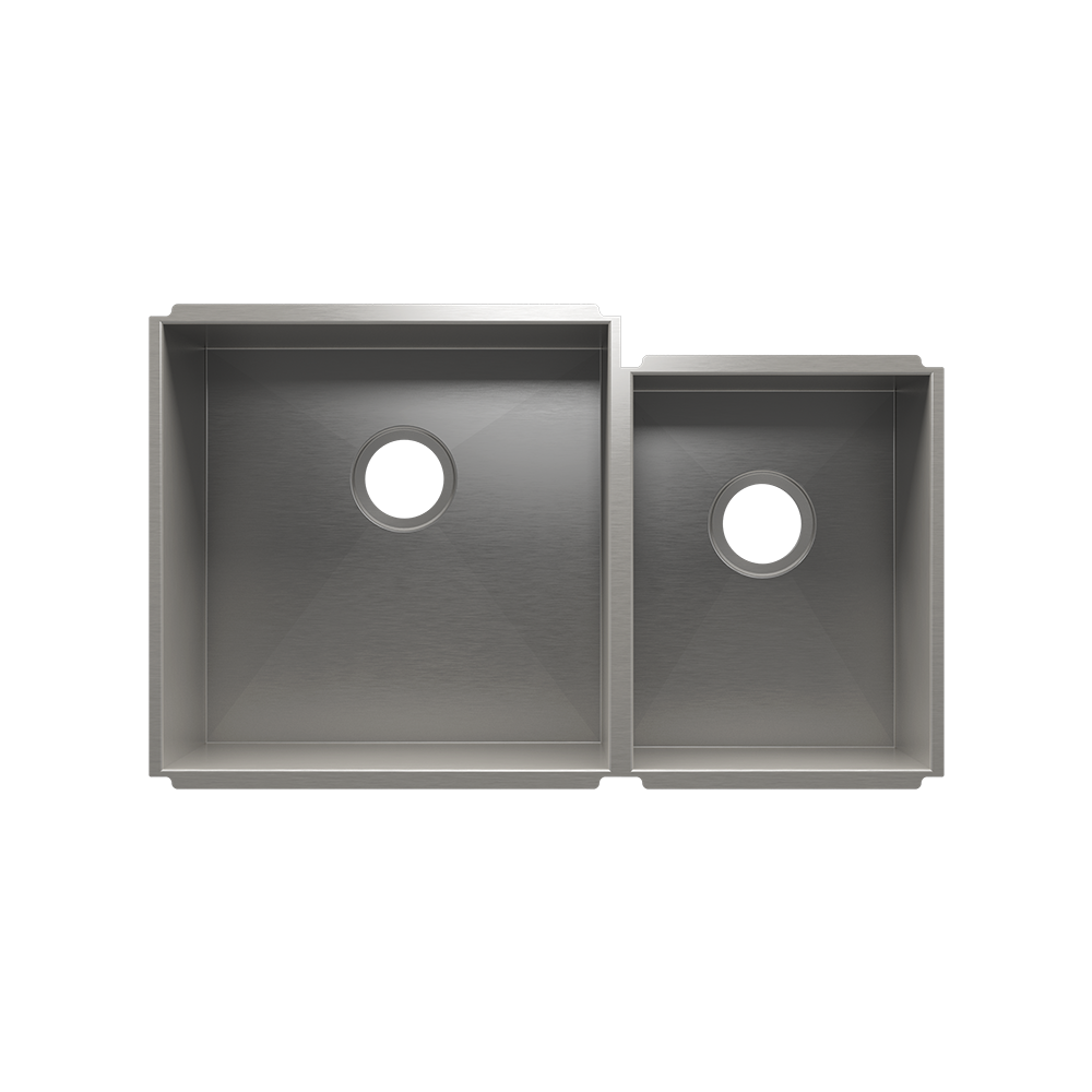 Julien Undermount UrbanEdge Double Bowl Kitchen Sink, L18"x18"x10" R12"x16"x8"