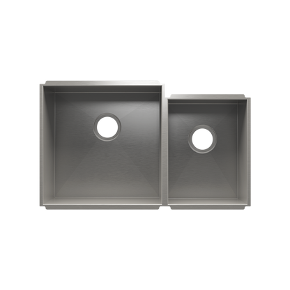 Julien Undermount UrbanEdge Double Bowl Kitchen Sink, L18"x18"x10" R12"x16"x8"