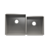 Julien Undermount UrbanEdge Double Bowl Kitchen Sink, L18"x18"x10" R15"x16"x8"