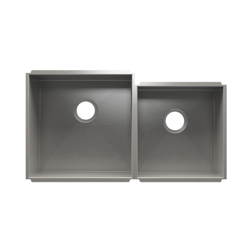 Julien Undermount UrbanEdge Double Bowl Kitchen Sink, L18"x18"x10" R15"x16"x8"