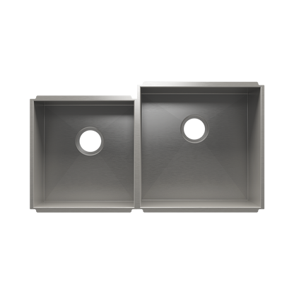 Julien Undermount UrbanEdge Double Bowl Kitchen Sink, L15"x16"x8" R18"x18"x10"