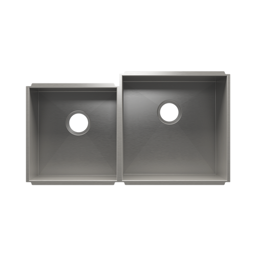 Julien Undermount UrbanEdge Double Bowl Kitchen Sink, L15"x16"x8" R18"x18"x10"