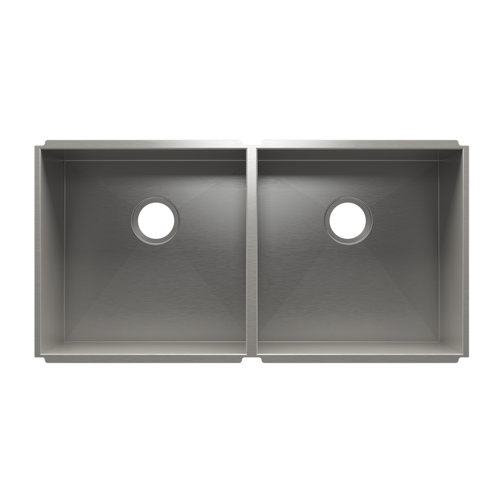 Julien Undermount UrbanEdge Double Bowl Kitchen Sink, L18"x18"x10" R18"x18"x10"