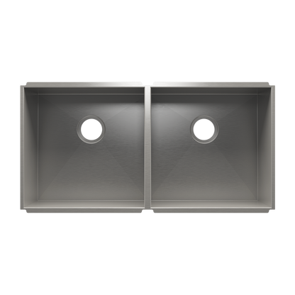 Julien Undermount UrbanEdge Double Bowl Kitchen Sink, L18"x18"x10" R18"x18"x10"