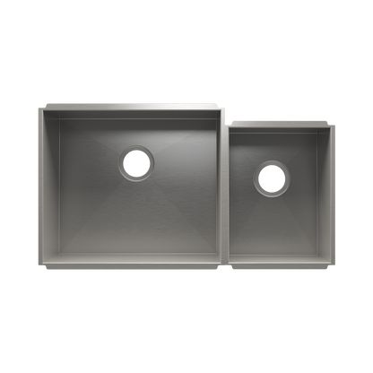 Julien Undermount UrbanEdge Double Bowl Kitchen Sink, L21"x18"x10" R12"x16"x8"
