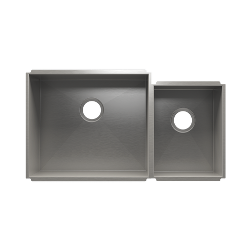 Julien Undermount UrbanEdge Double Bowl Kitchen Sink, L21"x18"x10" R12"x16"x8"