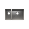 Julien Undermount UrbanEdge Double Bowl Kitchen Sink, L9"x16"x8" R18"x16"x10"