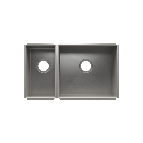 Julien Undermount UrbanEdge Double Bowl Kitchen Sink, L9"x16"x8" R18"x16"x10"