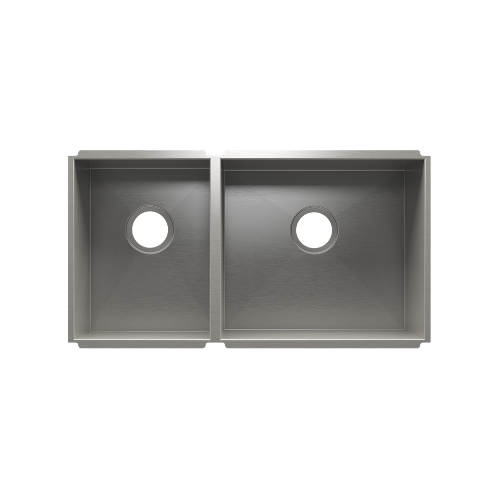 Julien Undermount UrbanEdge Double Bowl Kitchen Sink, L12"x16"x8" R18"x16"x10"