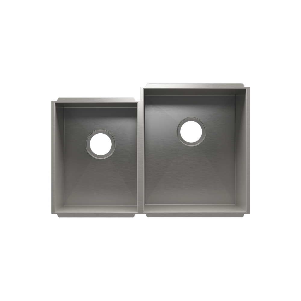 Julien Undermount UrbanEdge Double Bowl Kitchen Sink, L12"x16"x8" R15"x18"x10"