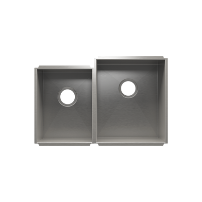 Julien Undermount UrbanEdge Double Bowl Kitchen Sink, L12"x16"x8" R15"x18"x10"