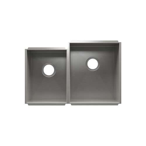 Julien Undermount UrbanEdge Double Bowl Kitchen Sink, L12"x16"x8" R15"x18"x10"