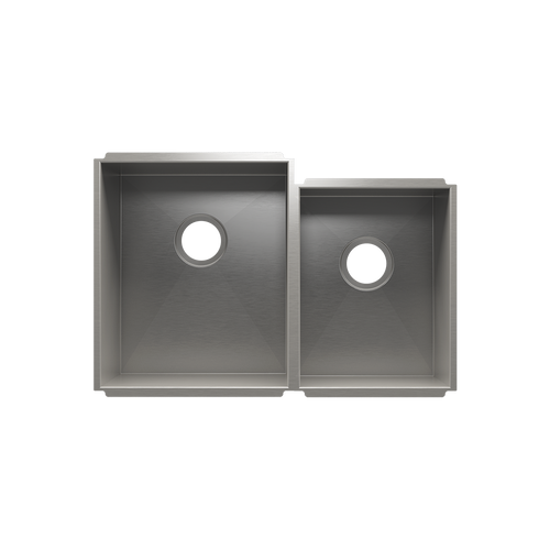 Julien Undermount UrbanEdge Double Bowl Kitchen Sink, L15"x18"x10" R12"x16"x8"