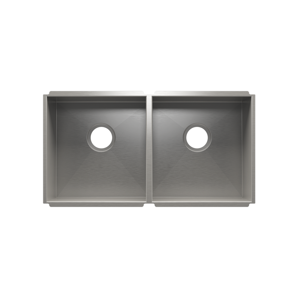 Julien Undermount UrbanEdge Double Bowl Kitchen Sink, L15"x16"x8" R15"x16"x8"