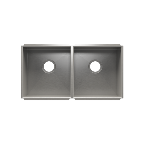 Julien Undermount UrbanEdge Double Bowl Kitchen Sink, L15"x16"x8" R15"x16"x8"