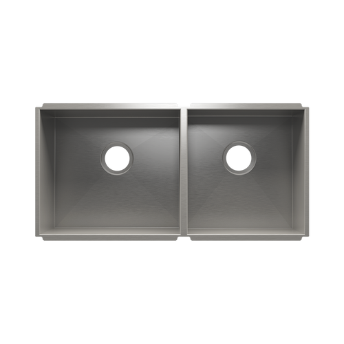 Julien Undermount UrbanEdge Double Bowl Kitchen Sink, L18"x16"x10" R15"x16"x8"