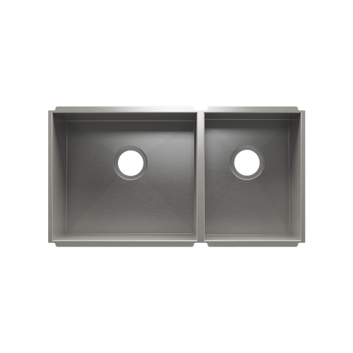 Julien Undermount UrbanEdge Double Bowl Kitchen Sink, L18"x16"x10" R12"x16"x8"