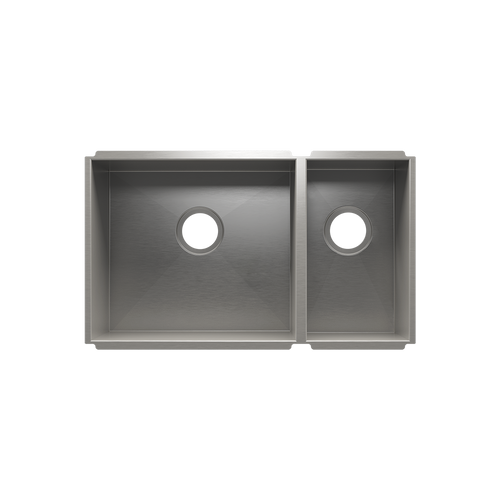 Julien Undermount UrbanEdge Double Bowl Kitchen Sink, L18"x16"x10" R9"x16"x8"