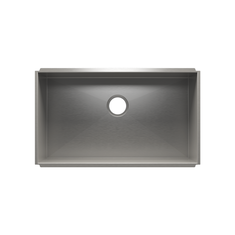 Julien Undermount UrbanEdge Single Bowl Kitchen Sink, 30"x17"x10"