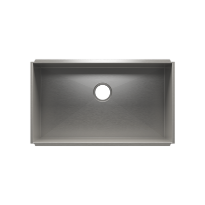 Julien Undermount UrbanEdge Single Bowl Kitchen Sink, 30"x17"x10"