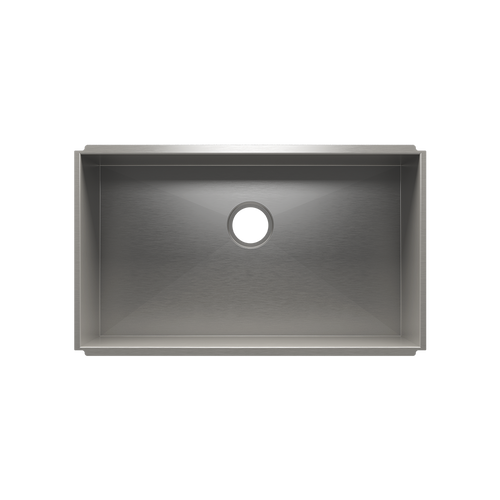 Julien Undermount UrbanEdge Single Bowl Kitchen Sink, 30"x17"x10"