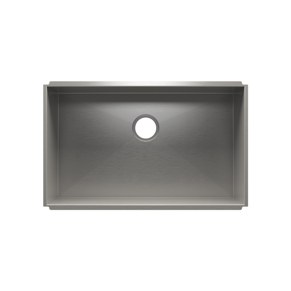Julien Undermount UrbanEdge Single Bowl Kitchen Sink, 30"x18"x10"