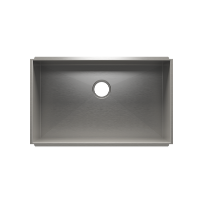 Julien Undermount UrbanEdge Single Bowl Kitchen Sink, 30"x18"x10"