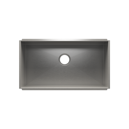 Julien Undermount UrbanEdge Single Bowl Kitchen Sink, 30"x16"x10"