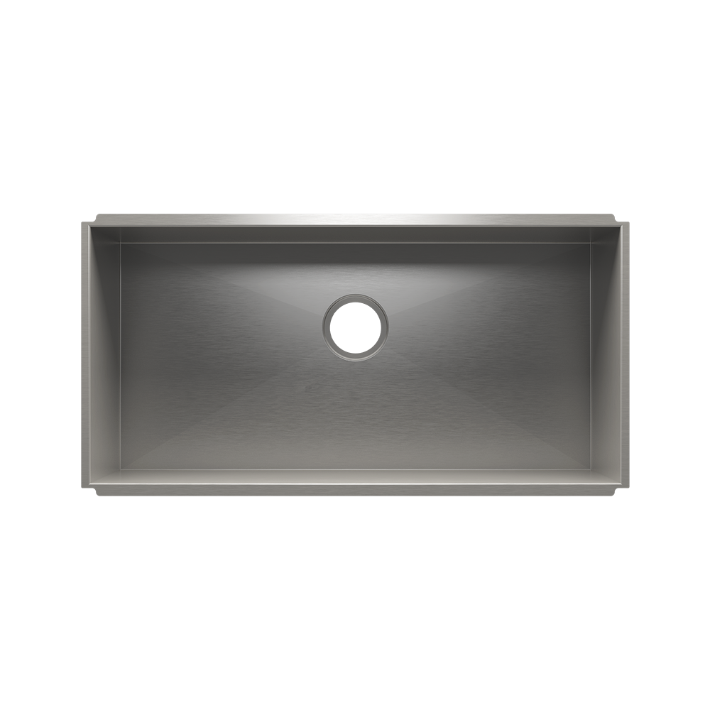 Julien Undermount UrbanEdge Single Bowl Kitchen Sink, 33"x16"x10"
